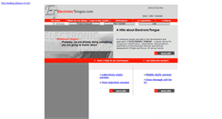 Desktop Screenshot of electronictongue.com